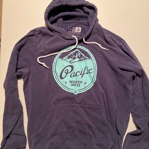 Northwest Blue Great PNW Hoodie with Teal Graphic